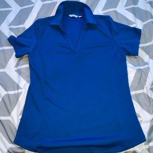 Blue golf shirt